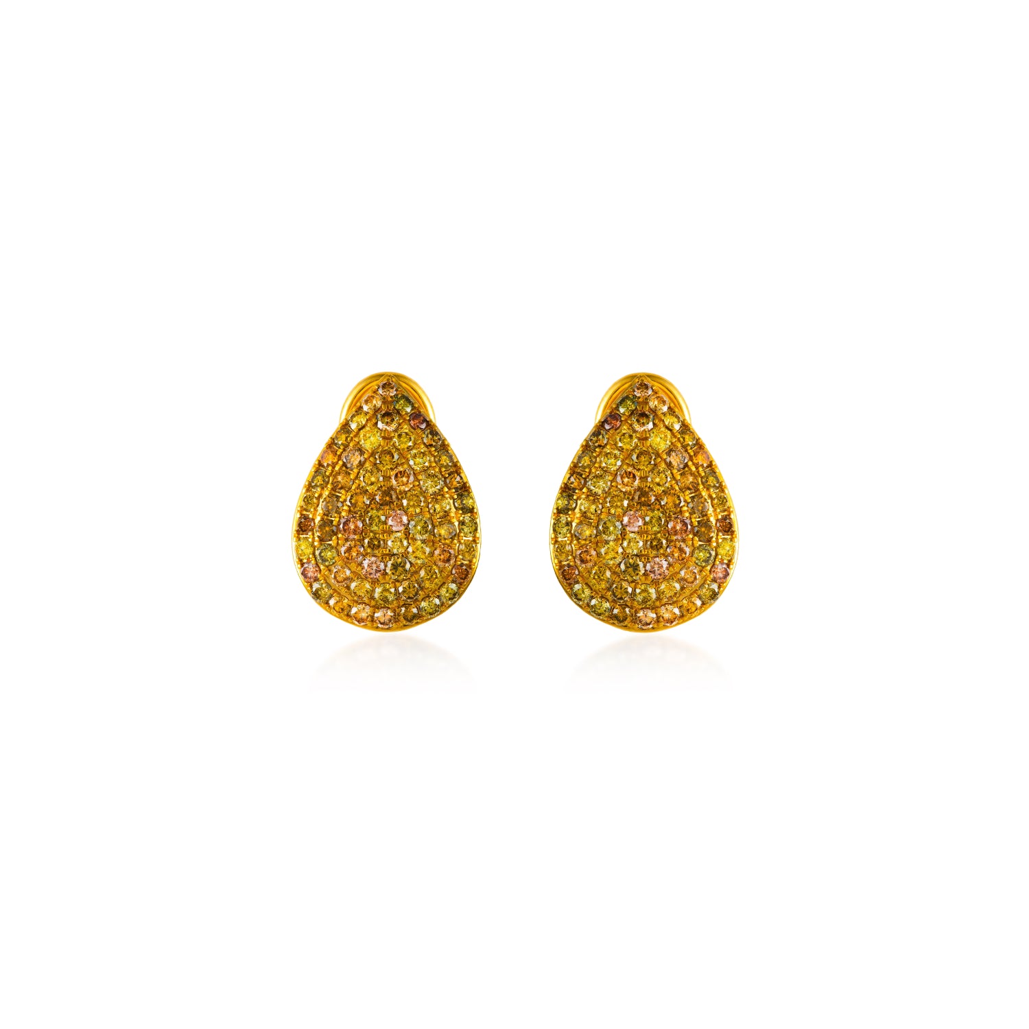 Pavé Diamond Teardrop Studs