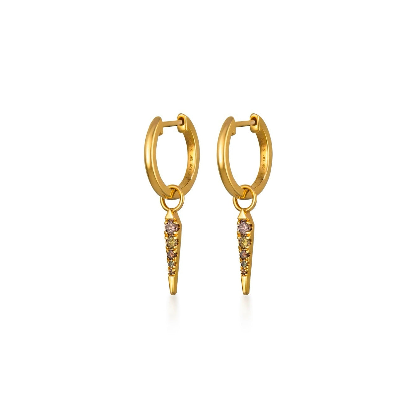 Diamond Pavé Spike Huggies