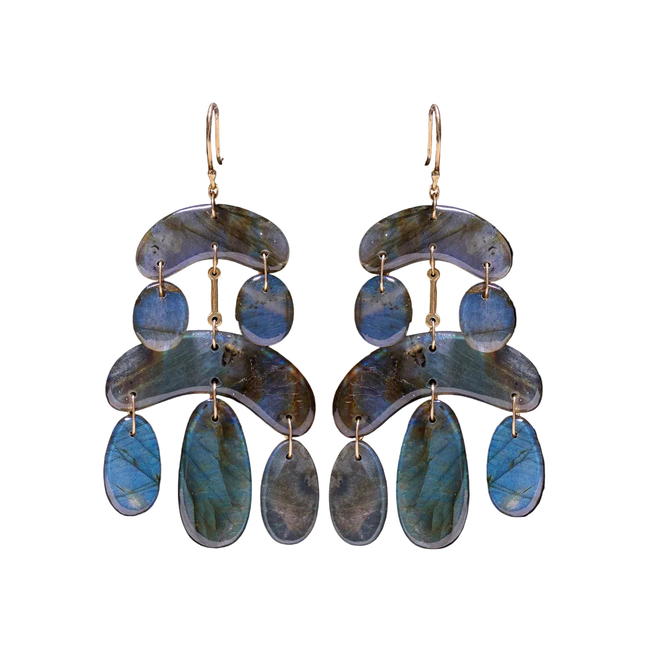 Labradorite Tiny Chandelier Earrings