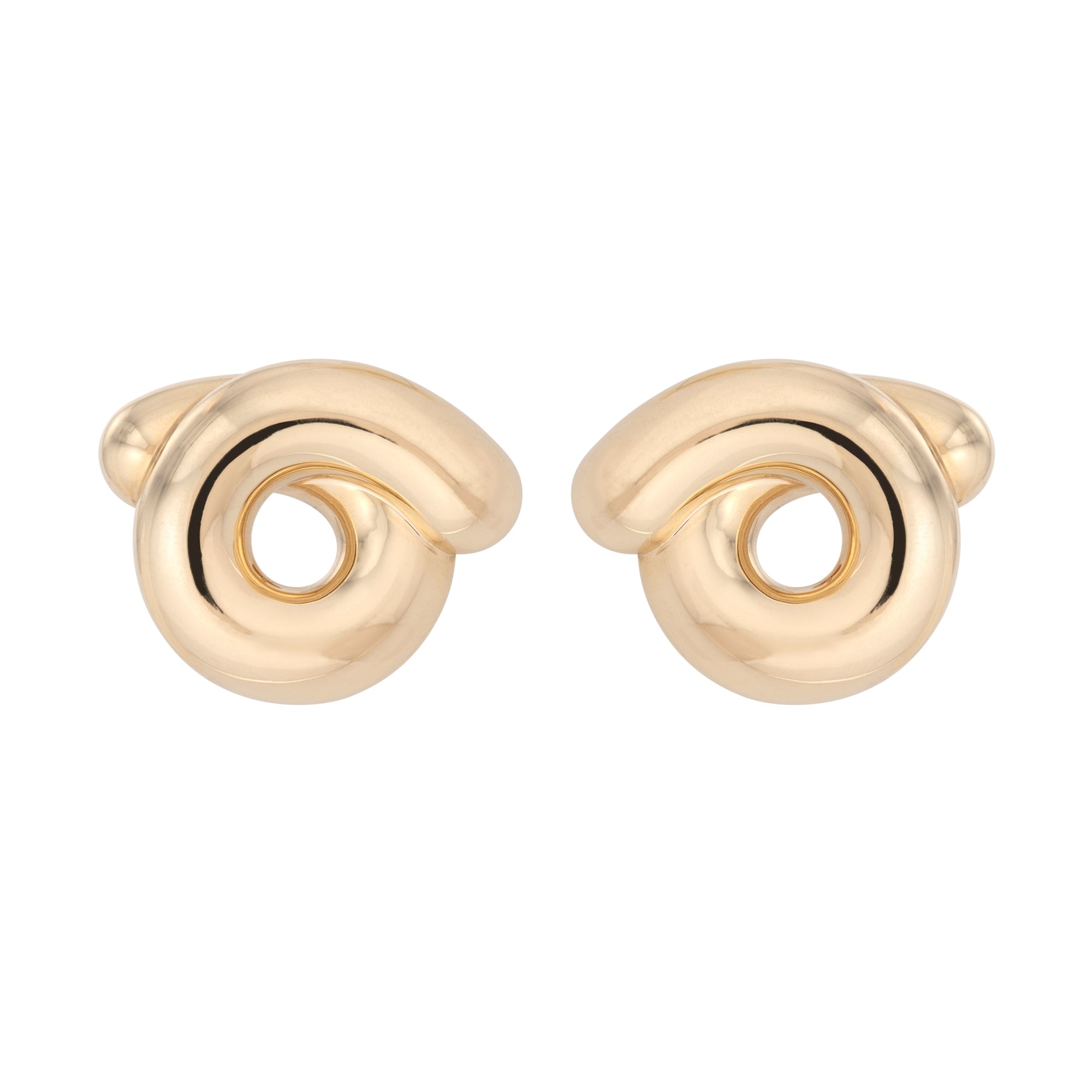 Large Yellow Gold Tarallo Earrings