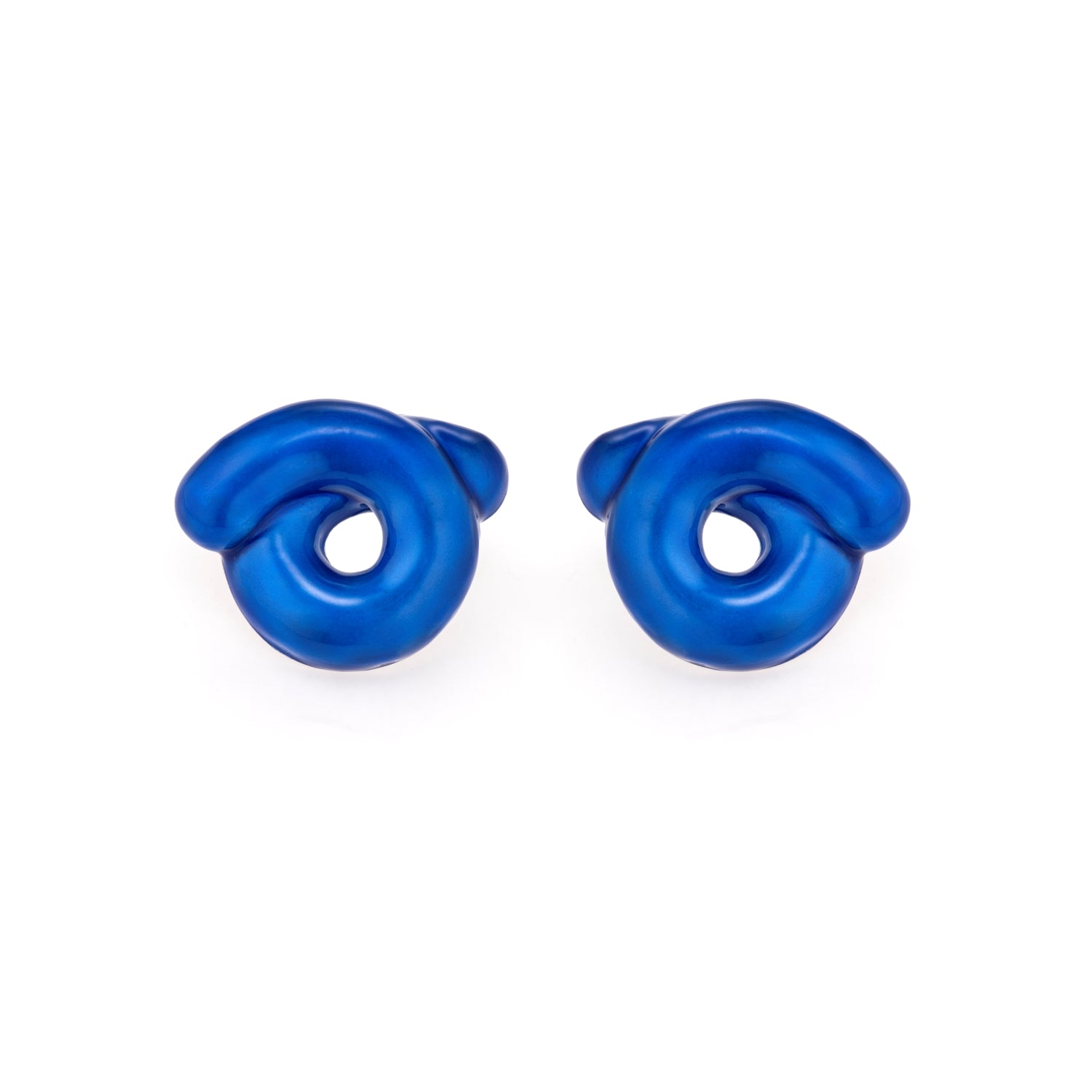 Blue Tarallo Stud Earrings