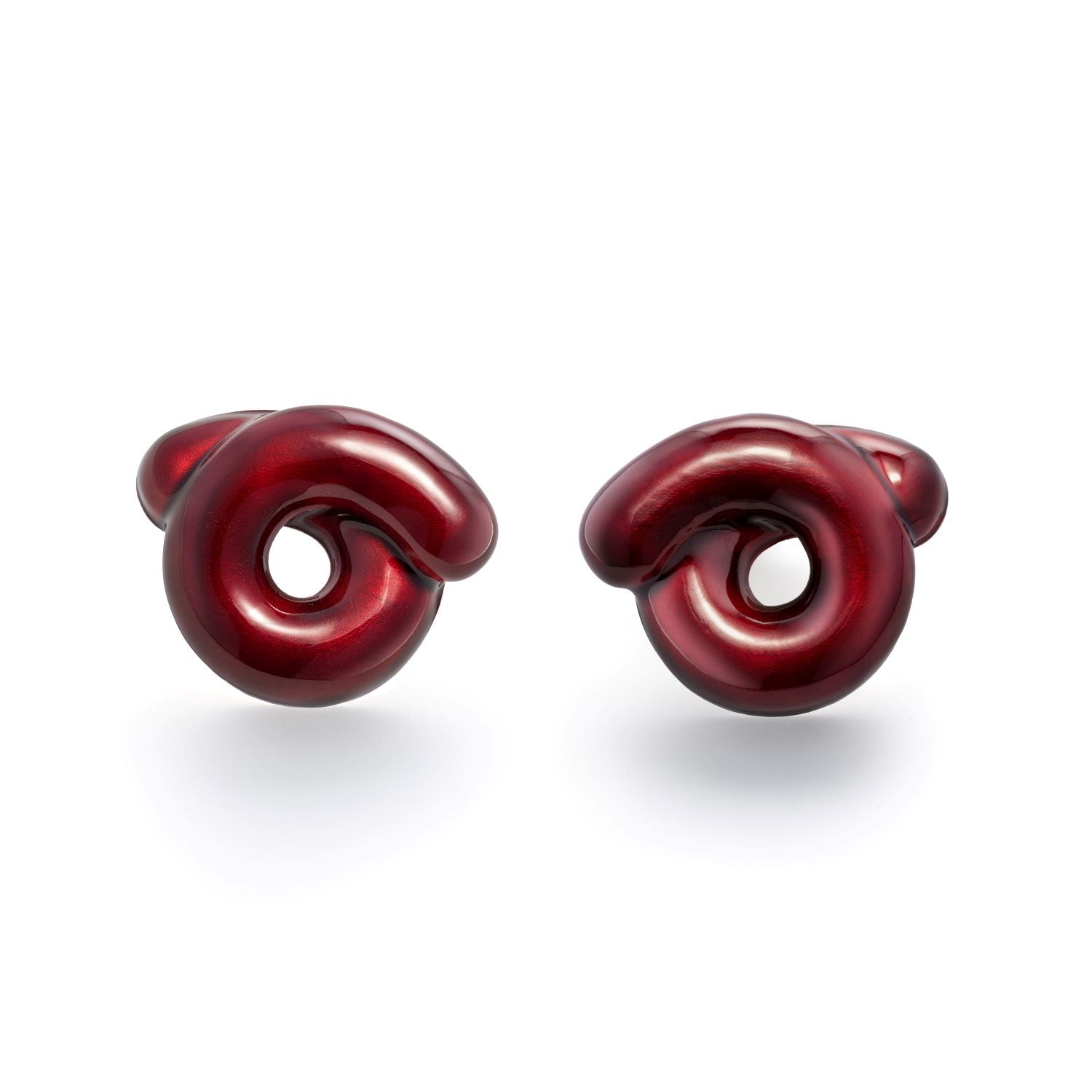 Large Oxblood Tarallo Earrings