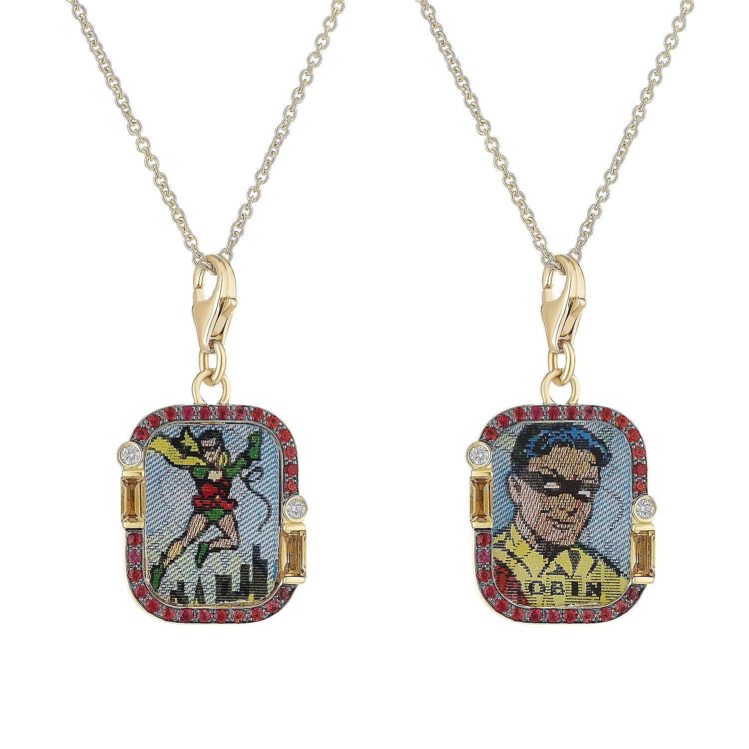 "Robin Flying" Lenticular Necklace