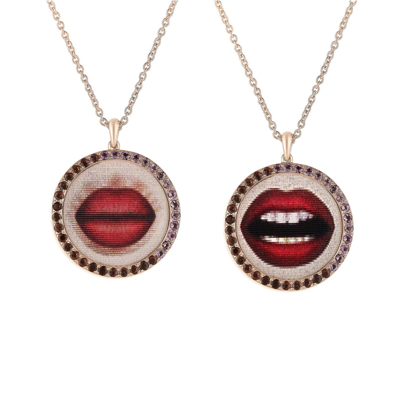 "Be Kissed" Lenticular Necklace