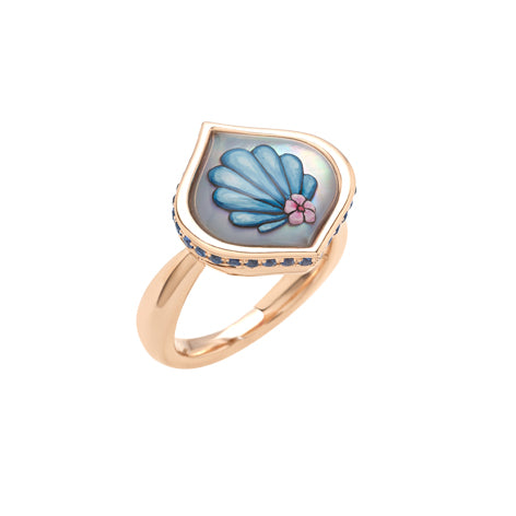 Shell Sea Ring in Rose Gold