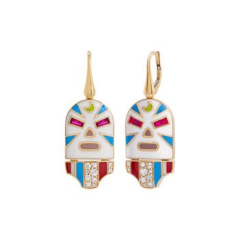 The Mankind Stripes Earring in Yellow Gold