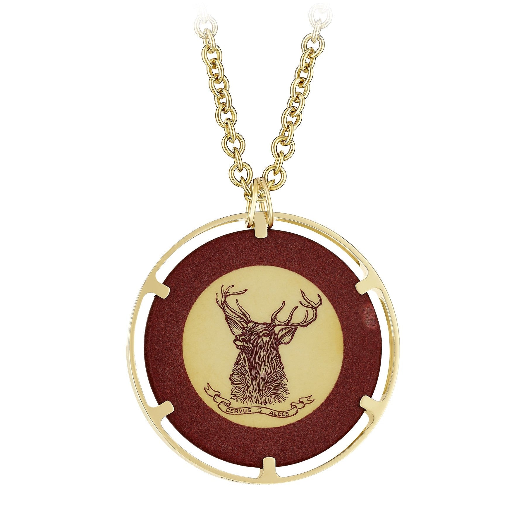 Elk's Club Vintage Chip Pendant in Yellow Gold