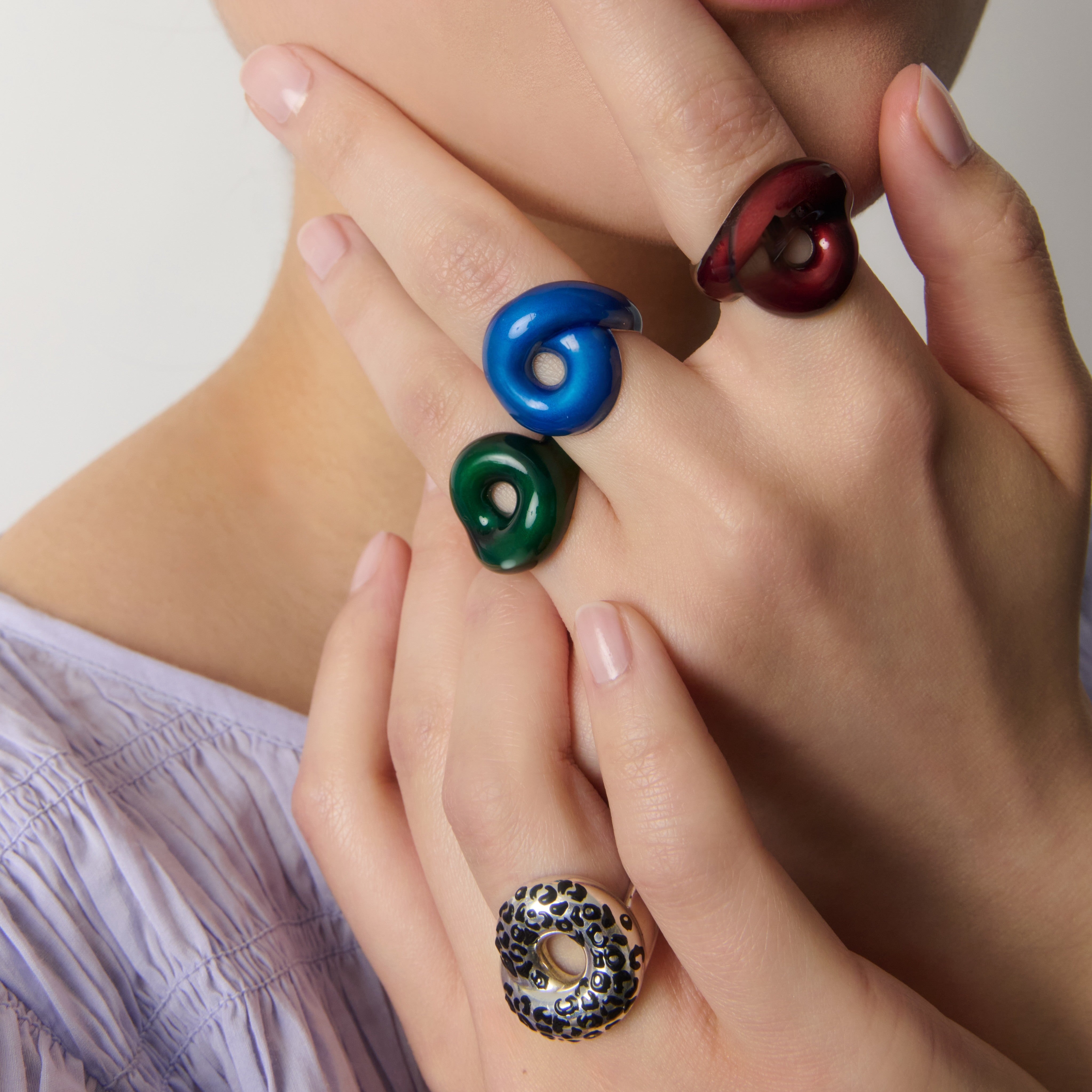 Burgundy Tarallo Ring