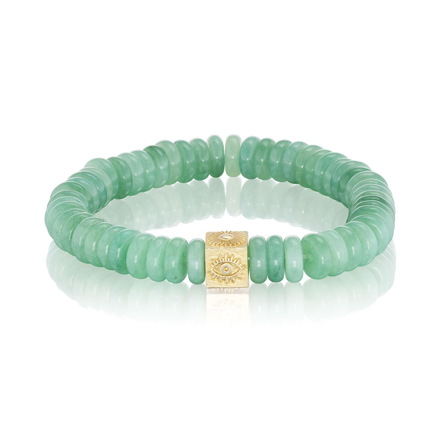 Green Aventurine Cube Bracelet