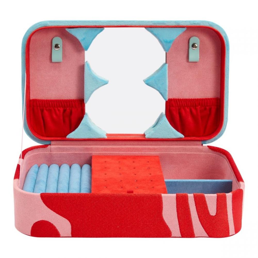 Red, Pink, & Turquoise Medium Jewelry Box