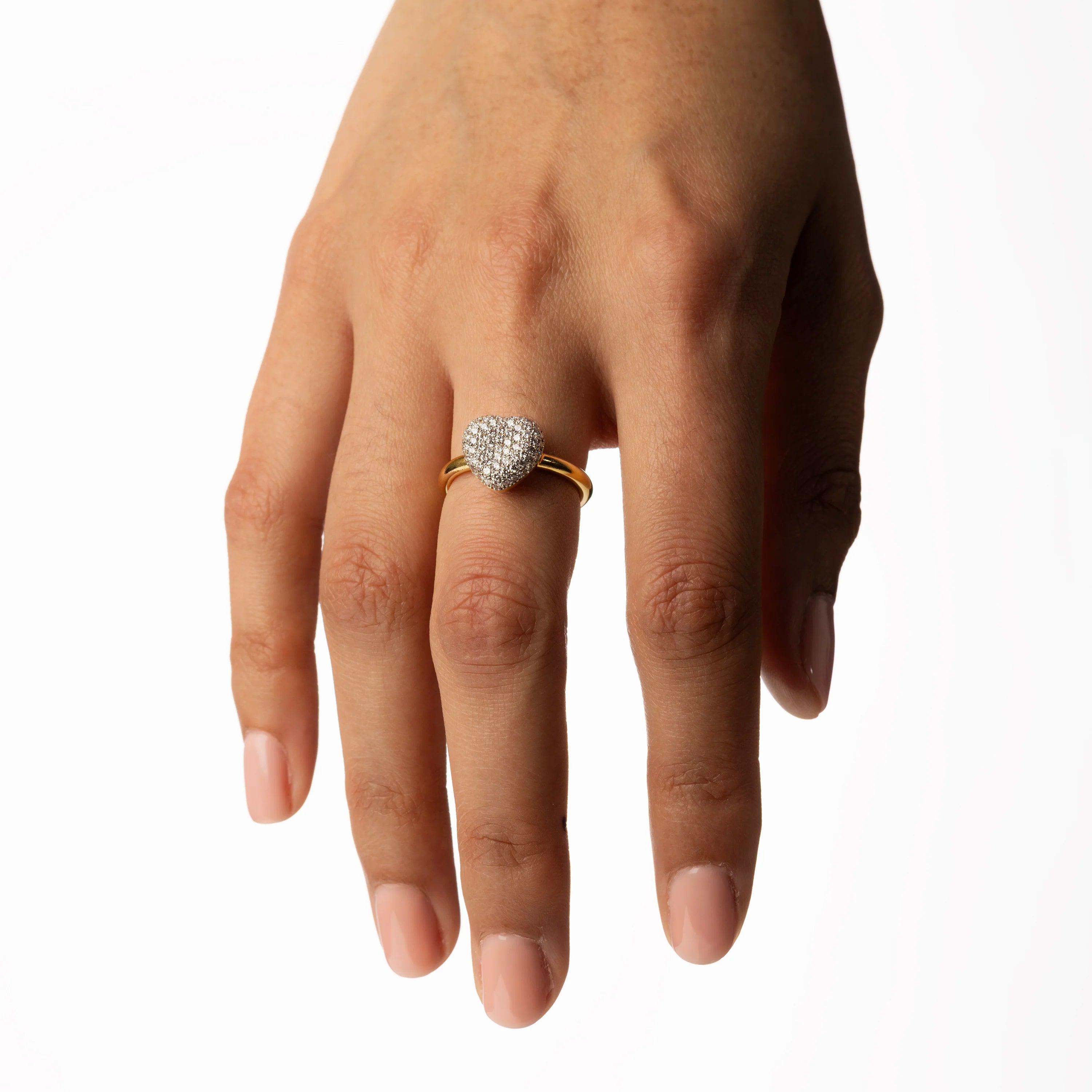 Bella Mini Pavé White Diamond Ring