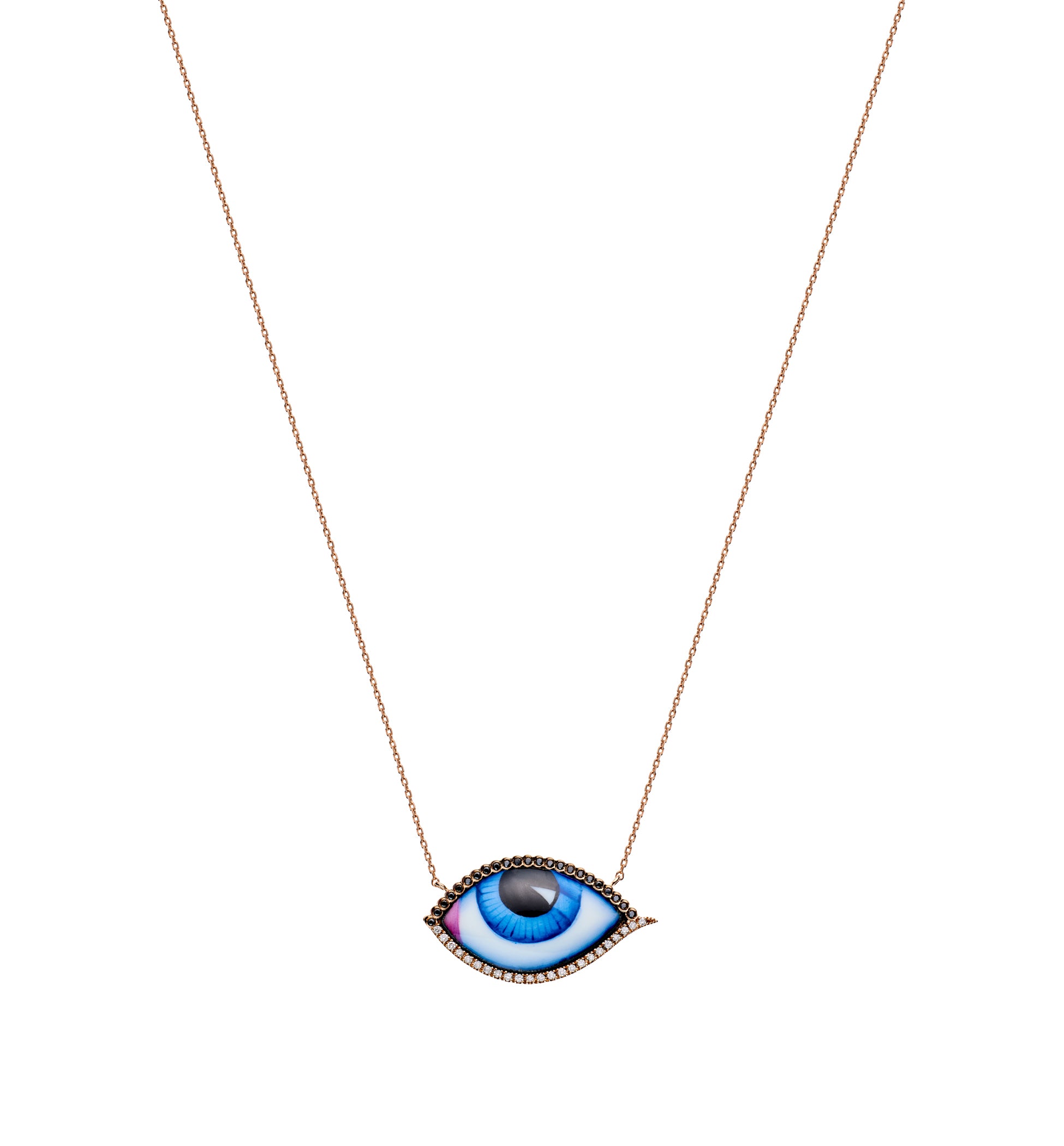 Diamond Grand Bleu Necklace in Rose Gold
