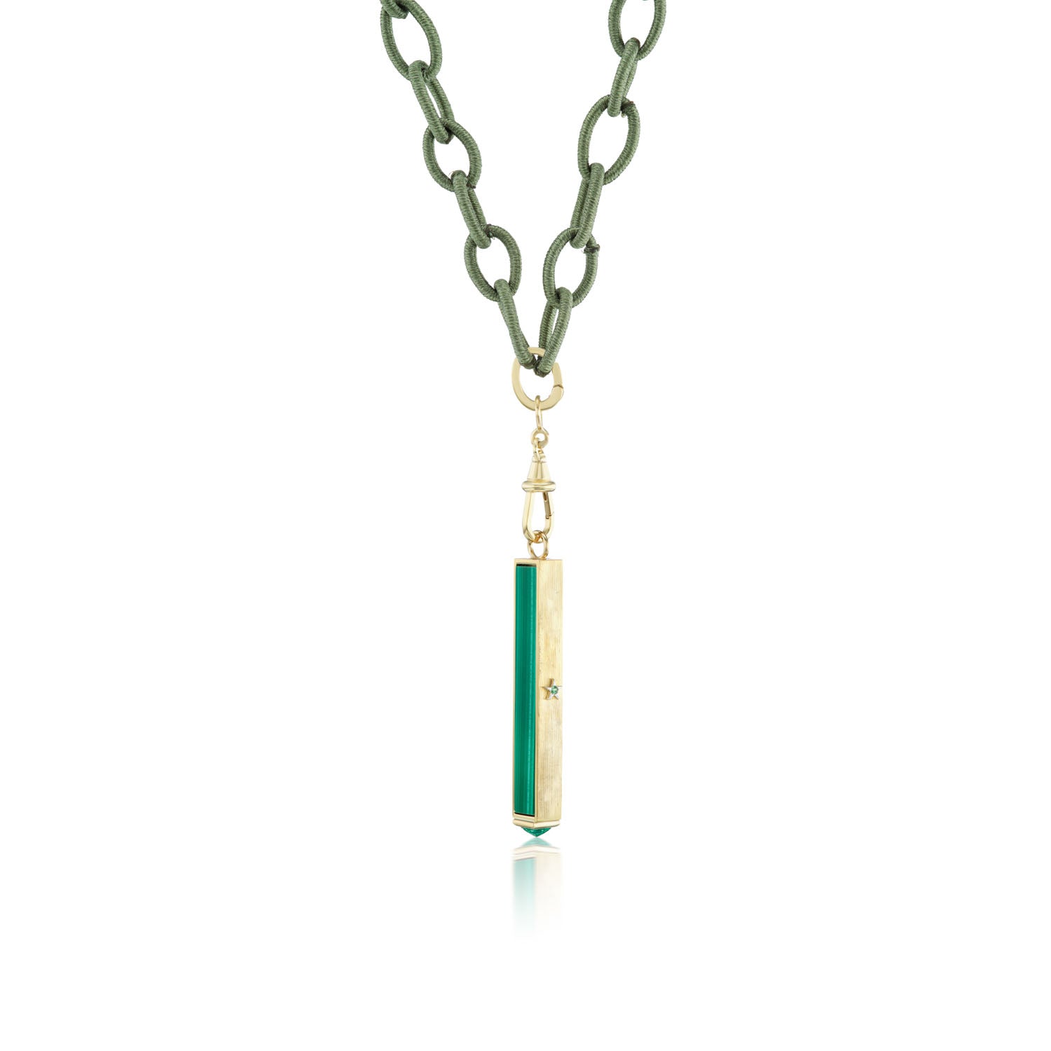 Malachite Night & Day Magic Wand Pendant