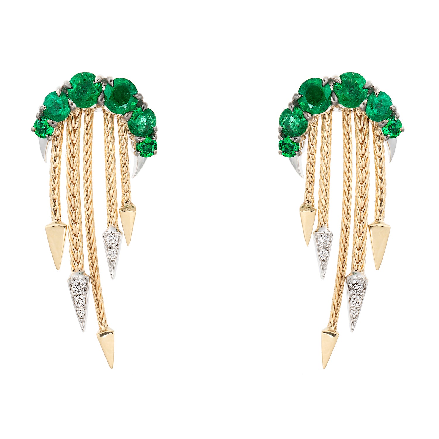 Together Earrings with Emeralds