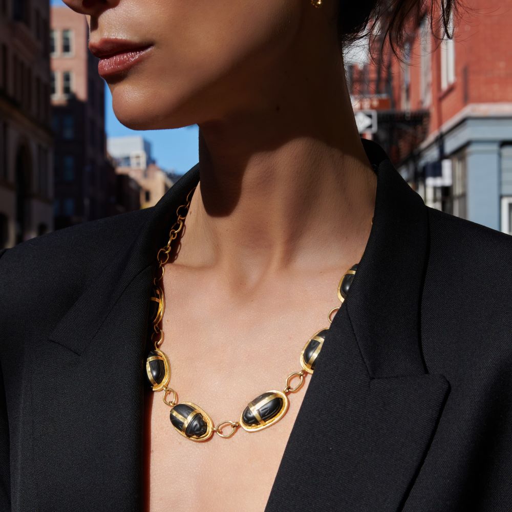 Black Scarab Necklace