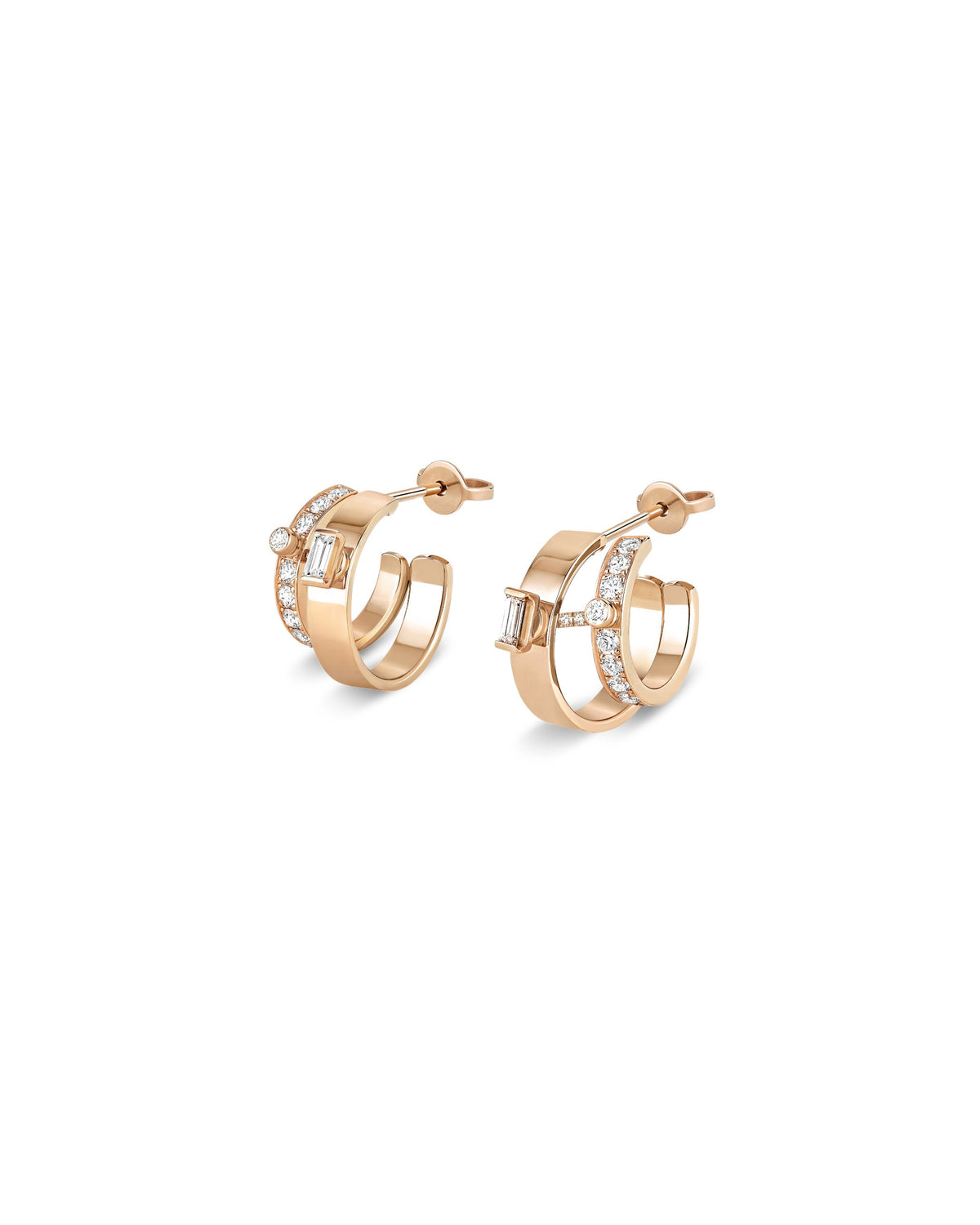 Dinner Date Mood Hoops in Rose Gold