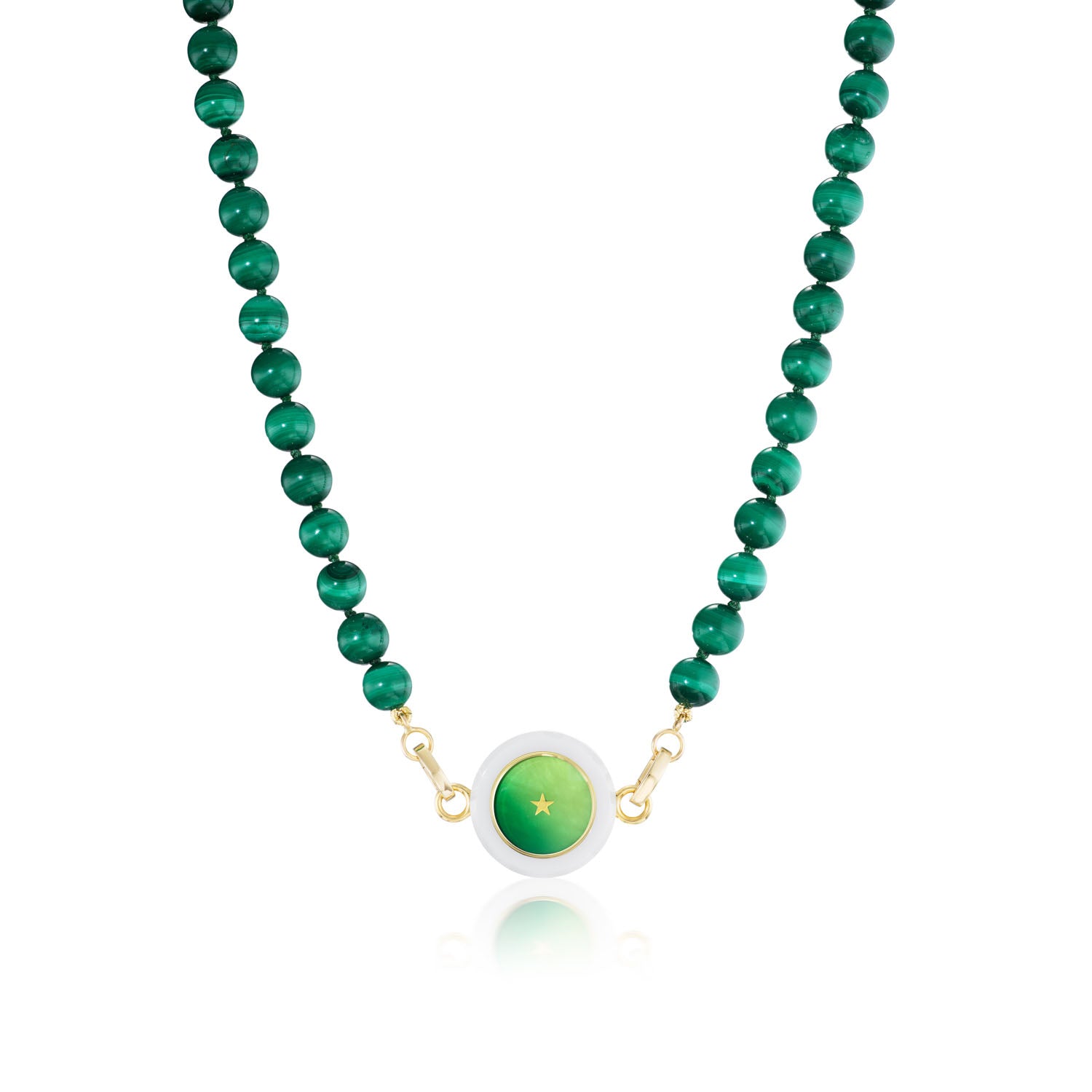 Malachite Carpe Diem Beaded Necklace