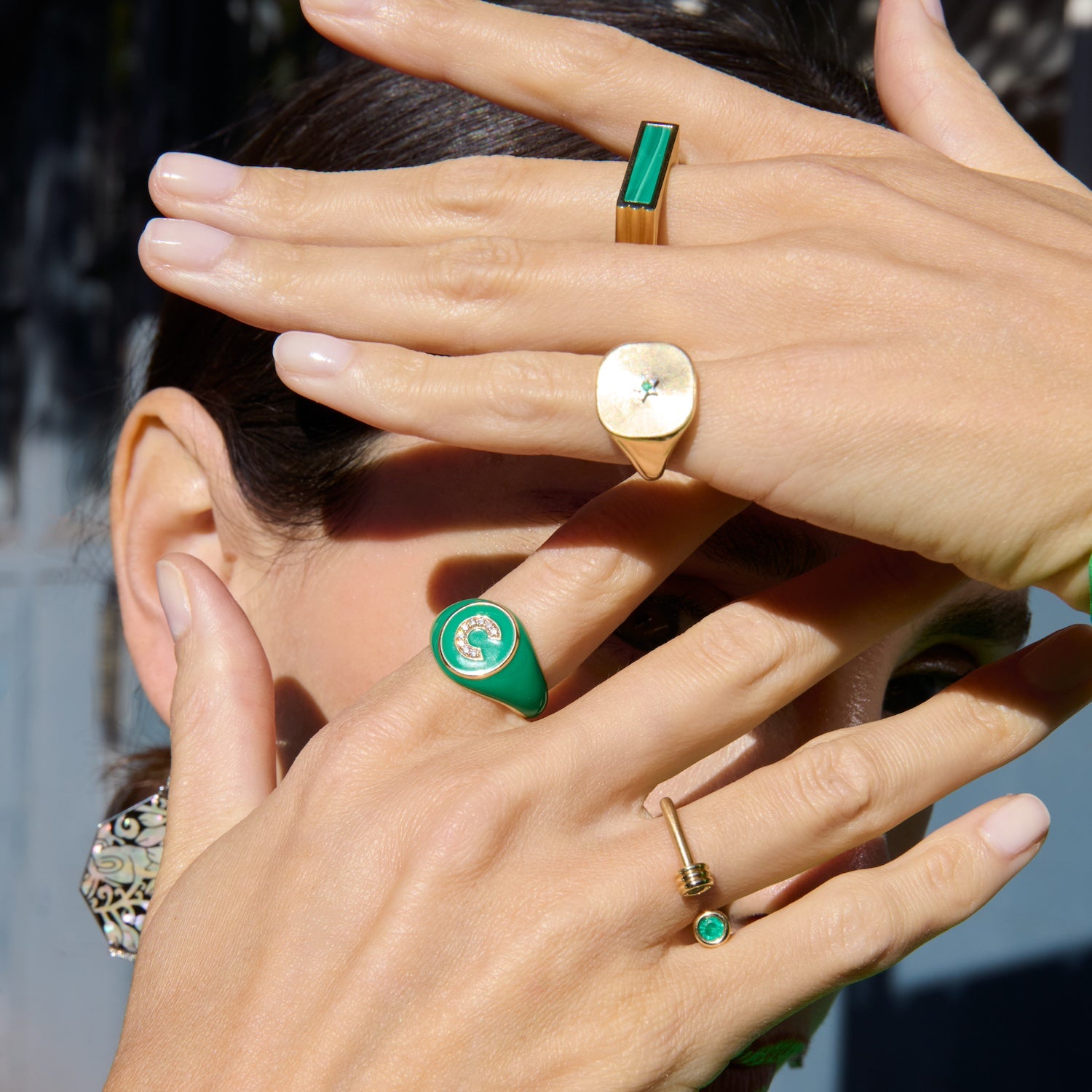 Malachite Night & Day Ring