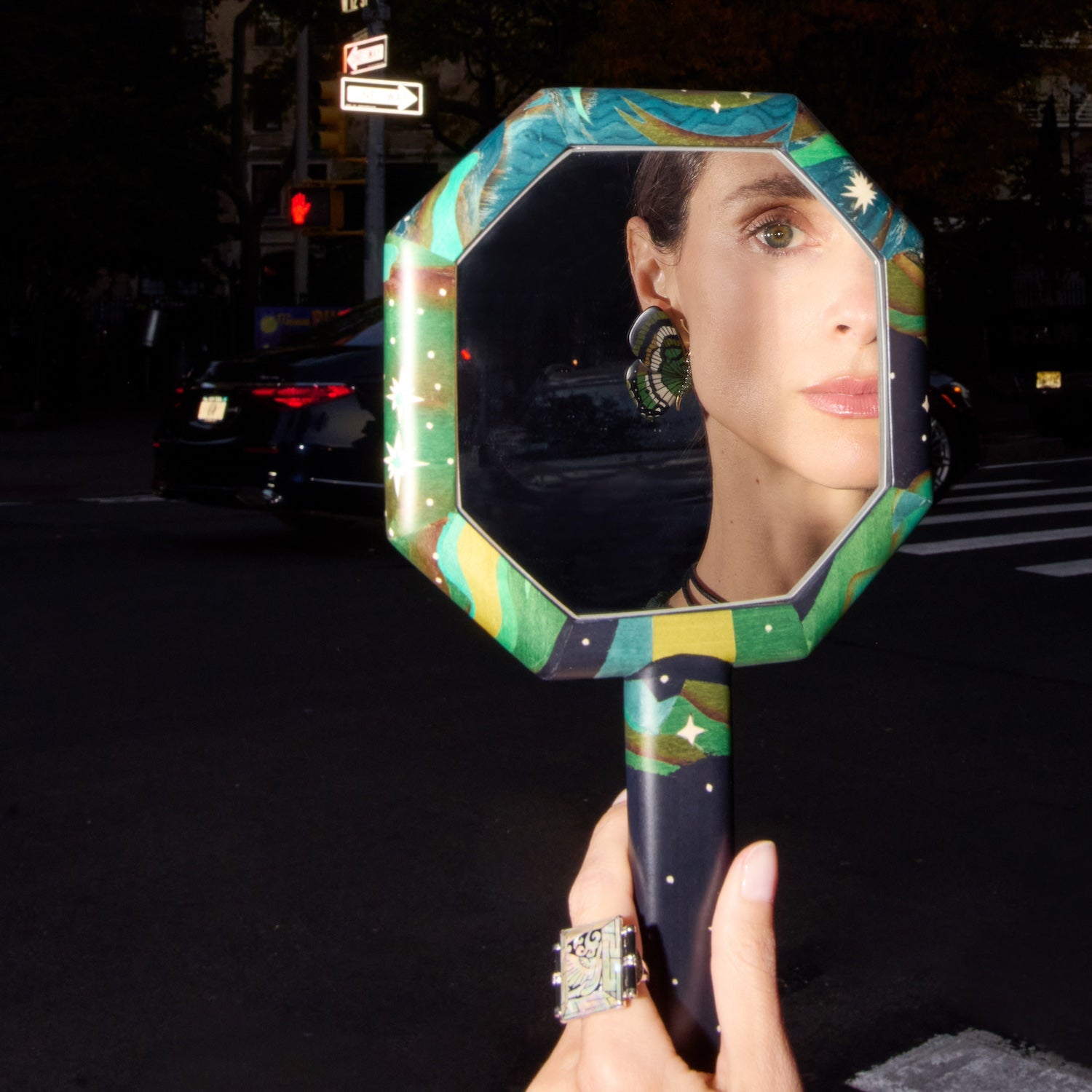 Elphaba's Sky Marquetry Mirror