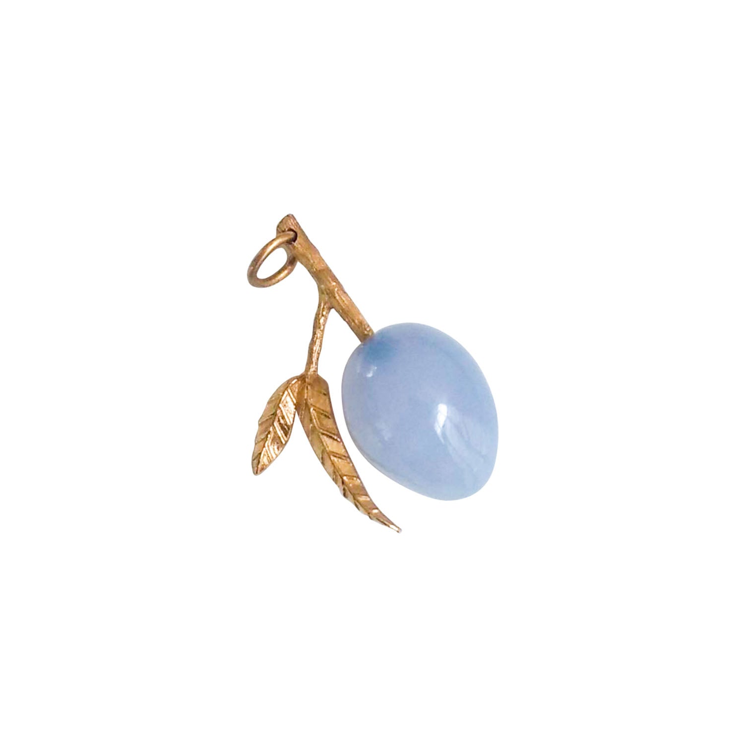 Chalcedony Olive Branch Charm