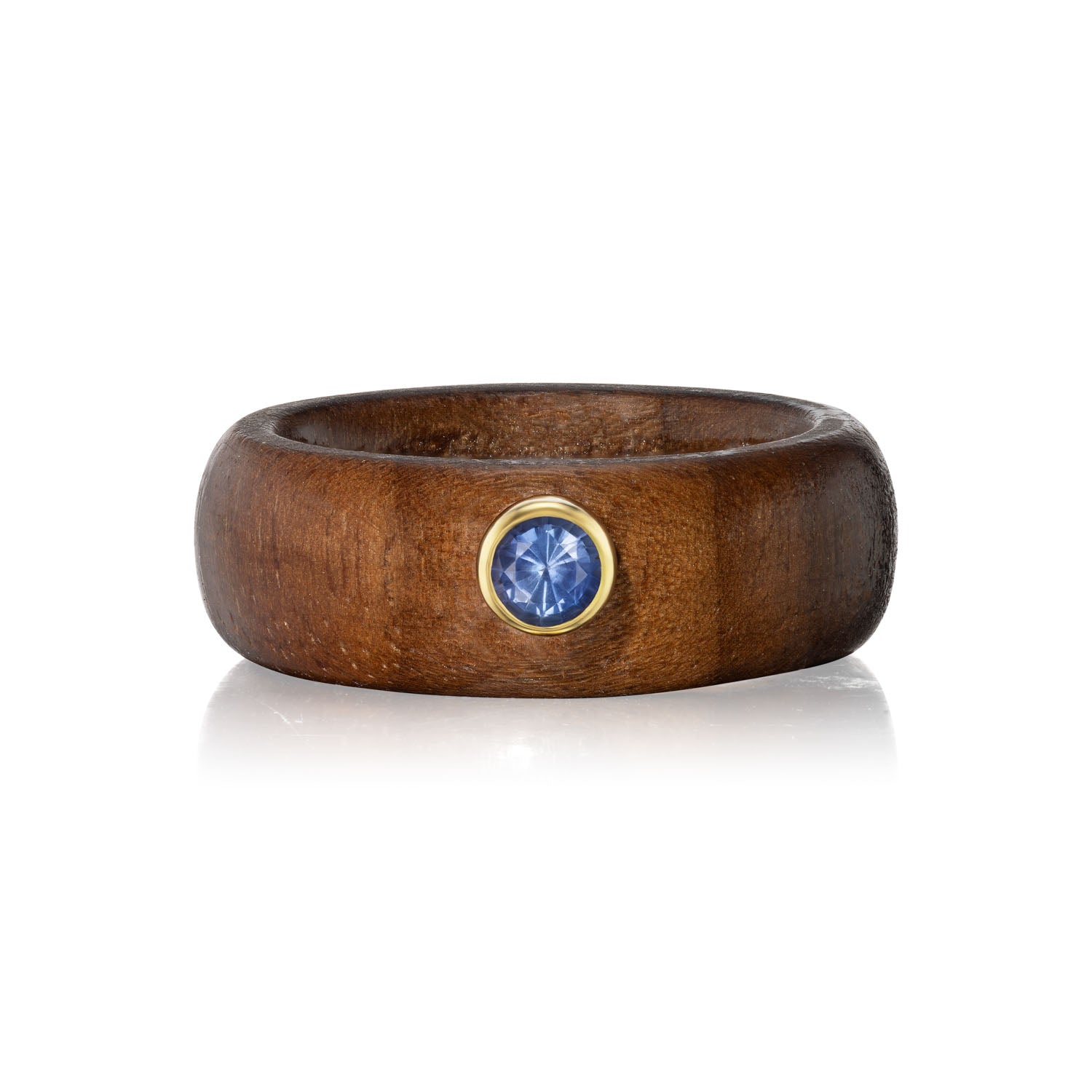 Ora Wood Blue Sapphire Ring