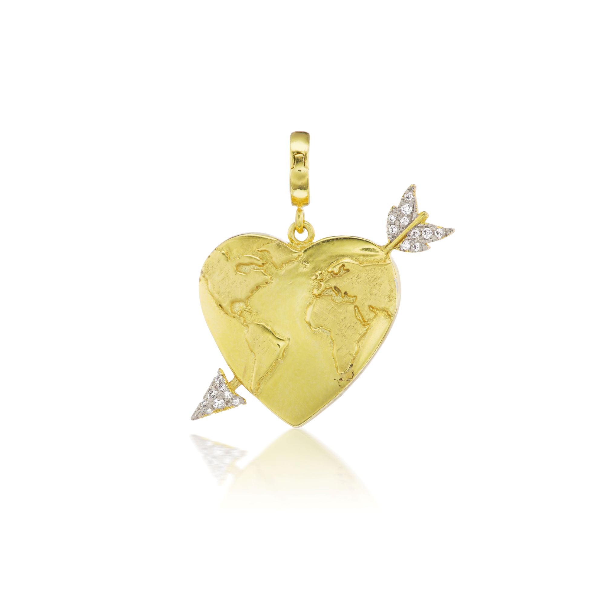 Earth Heart Diamond Charm