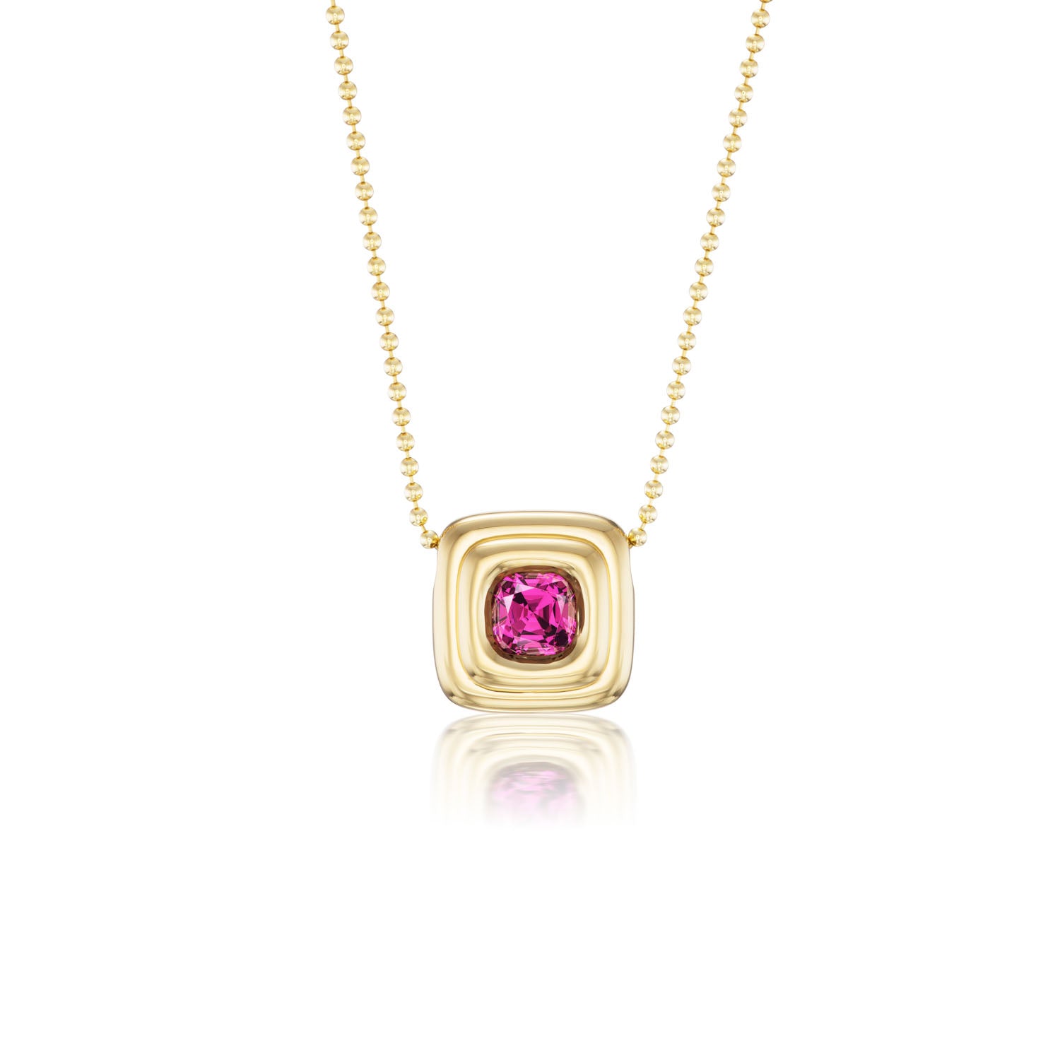 Rhodolite Ripple Stud Pendant