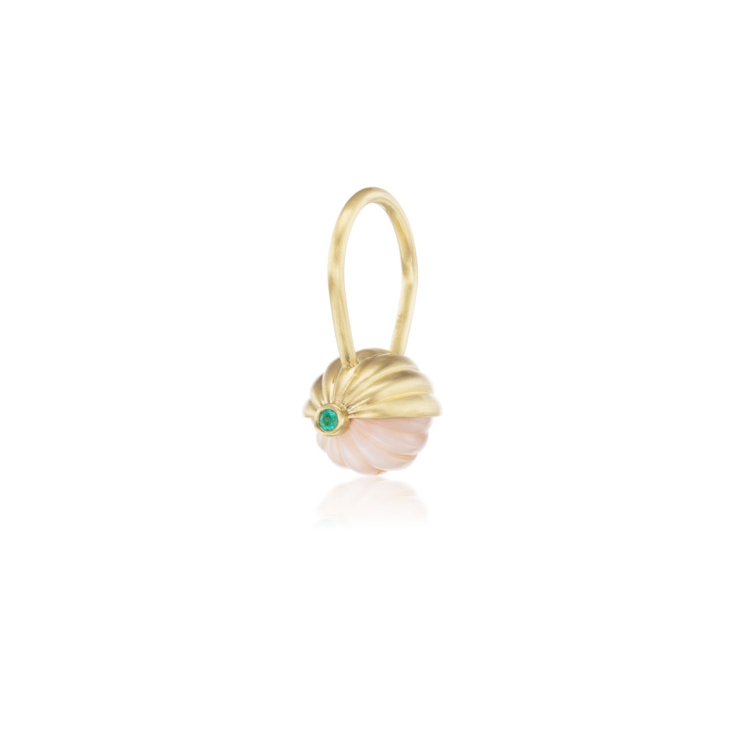 Medium Vintage Scalloped Coral Charm