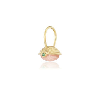 Vintage Mini Scalloped Coral Pendant