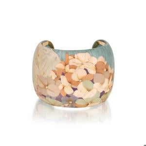 Cuff with Orchid Motif and Diamonds