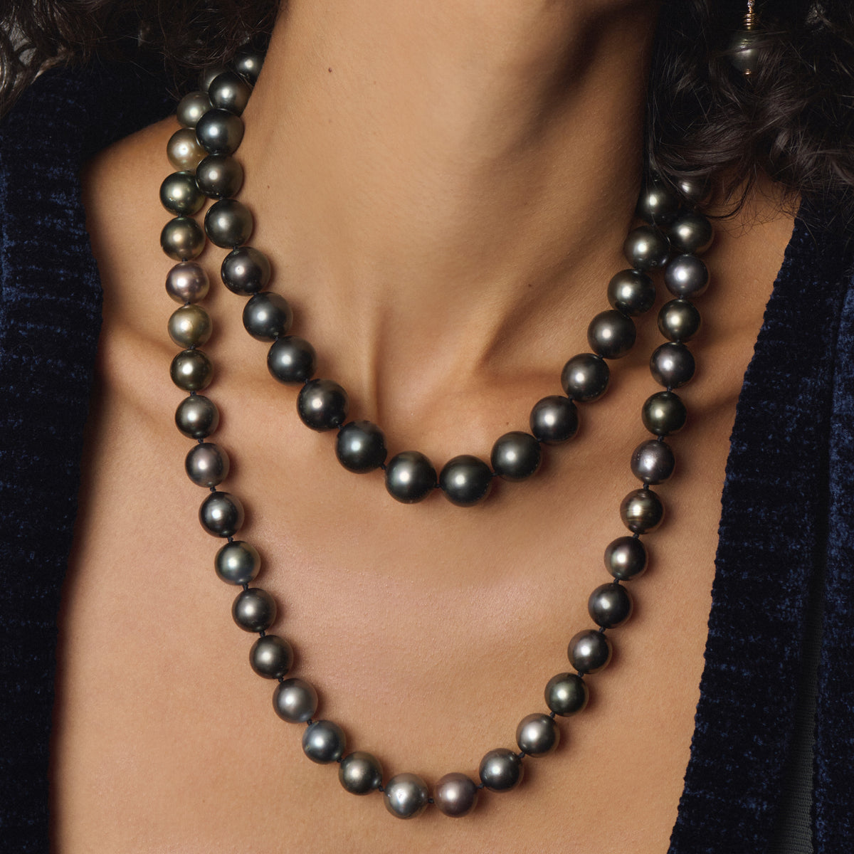 Tahitian Pearl Ancla Necklace in Yellow Gold