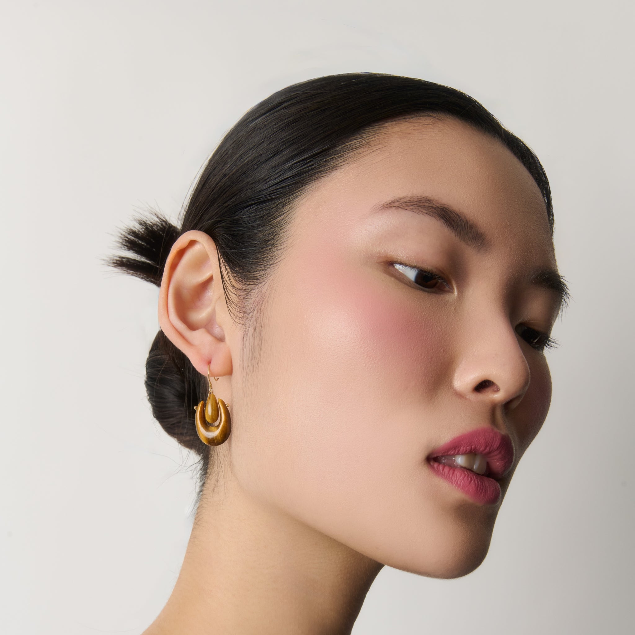 Small O'Keefe Stone Earring with Tiger's Eye