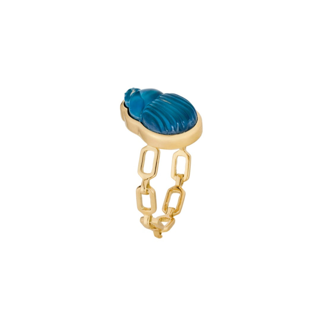 Blue Chalcedony Sienna Chain Ring