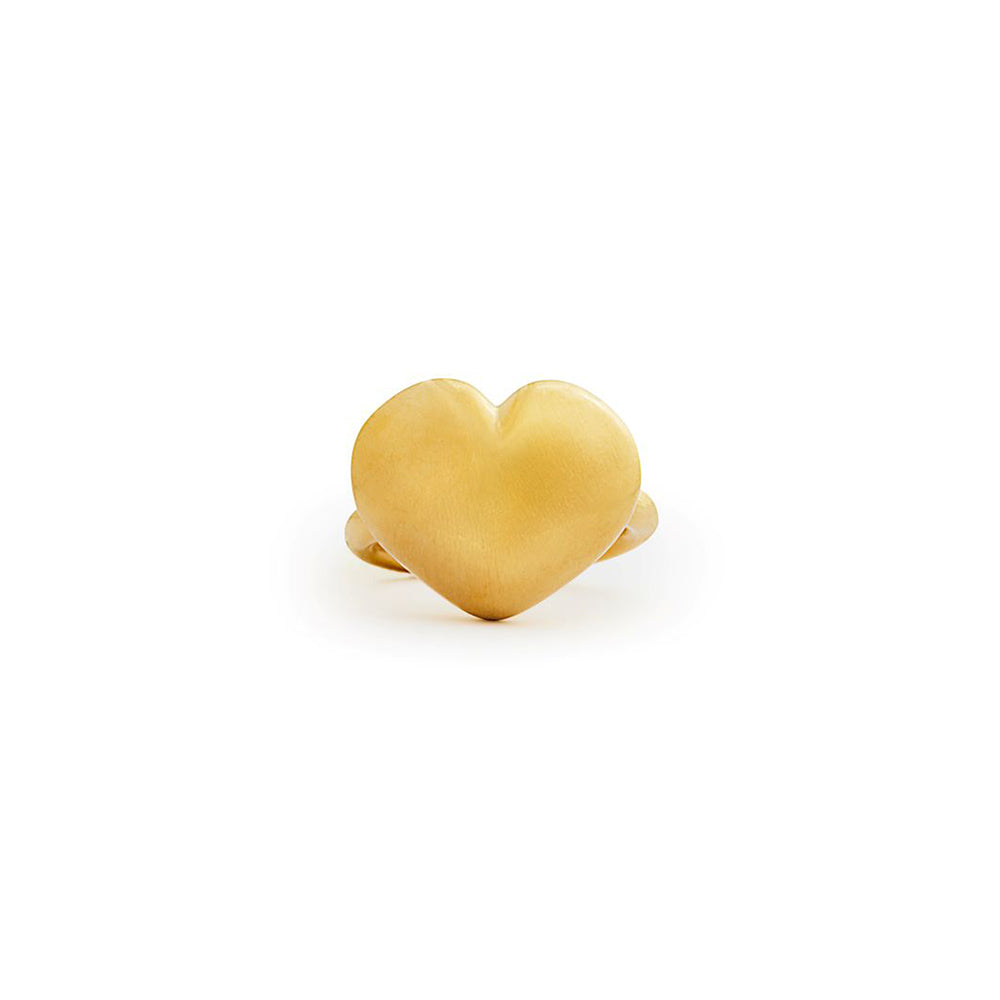 A 3D Christina Alexiou Puffy Heart Ring on a white background.