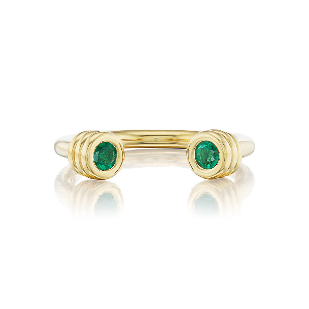 Open Grotto Emerald Ring
