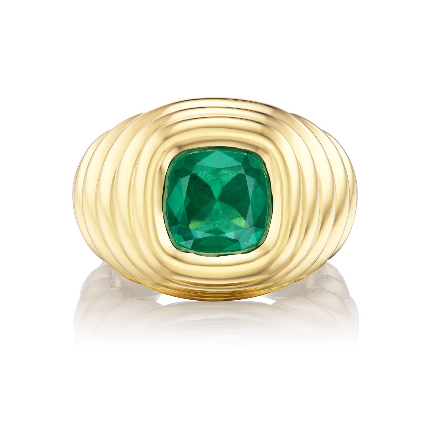 Emerald Ripple Ring