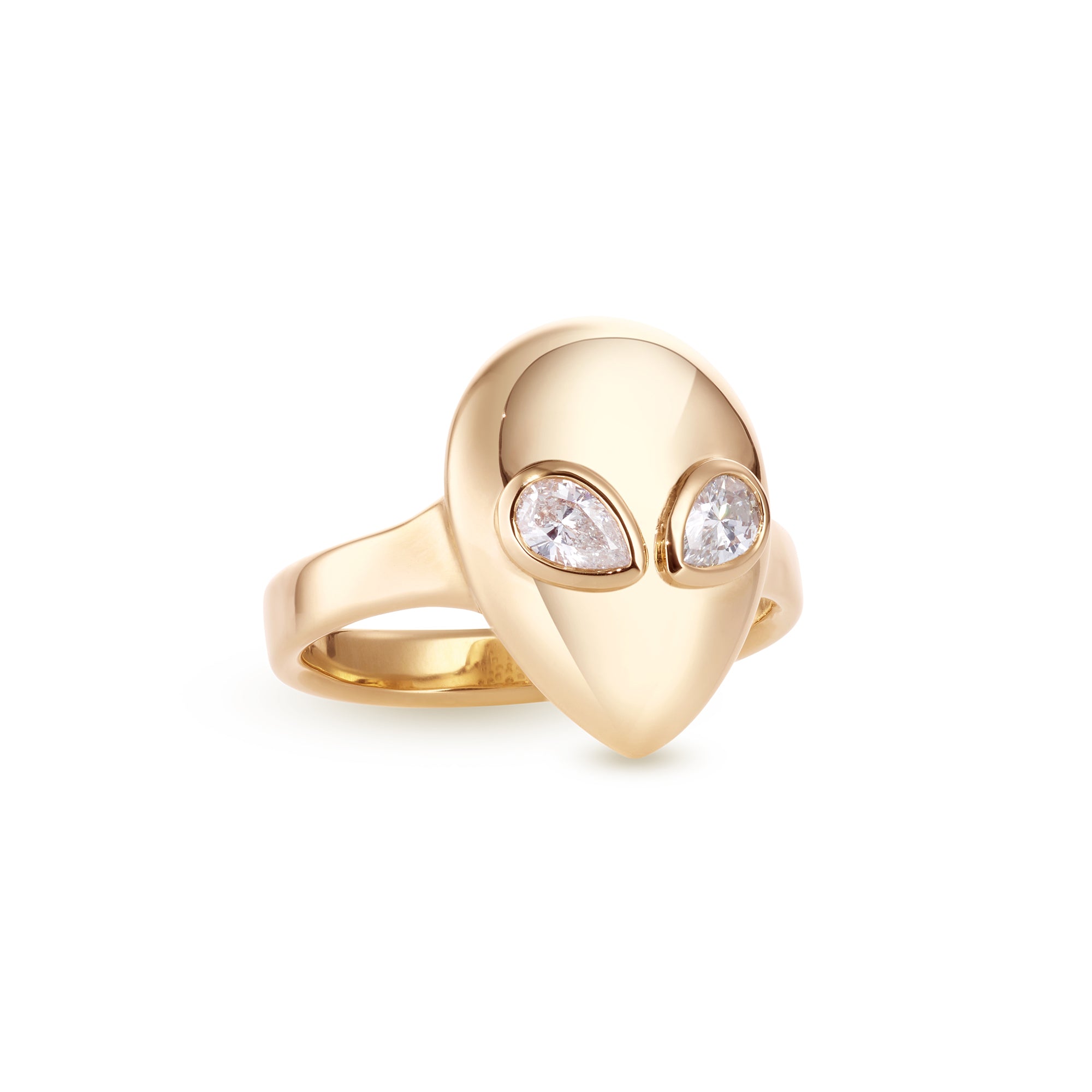 Alien Mini Ring with Diamonds