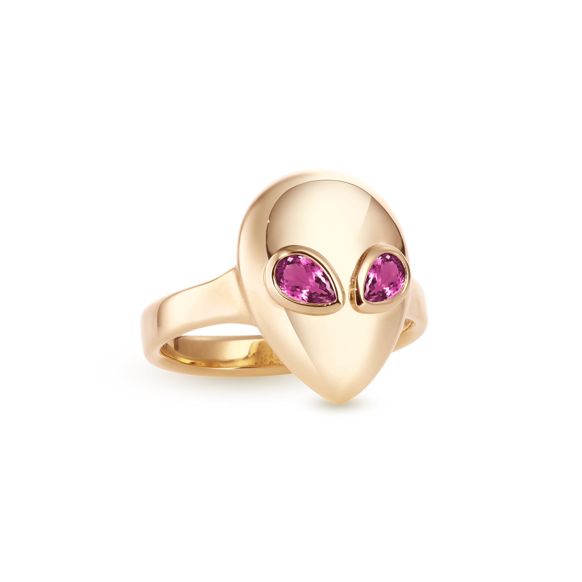 Mini Alien Ring with Pink Tourmaline