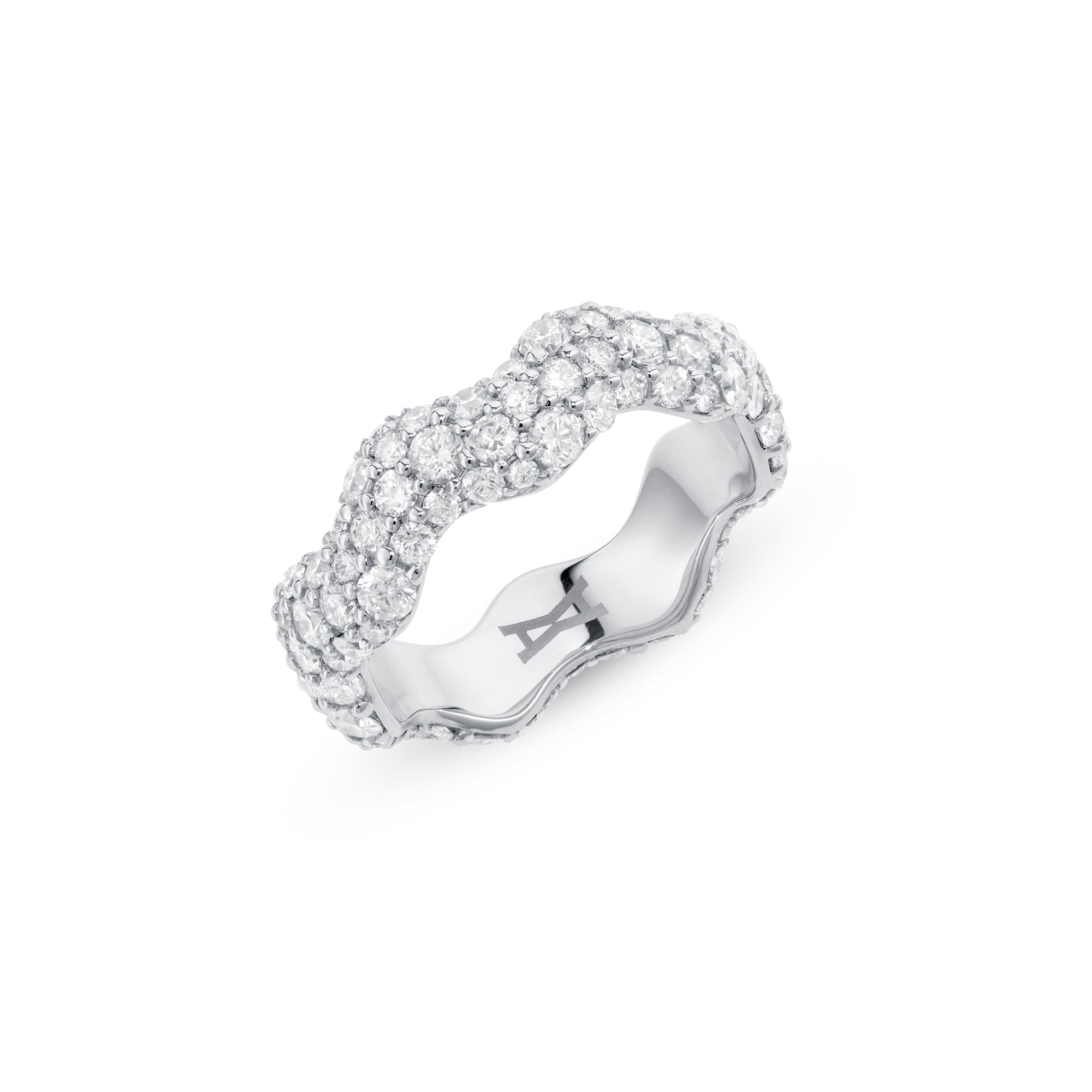 (Let It) Flow Ring White Gold Stoned with Diamond