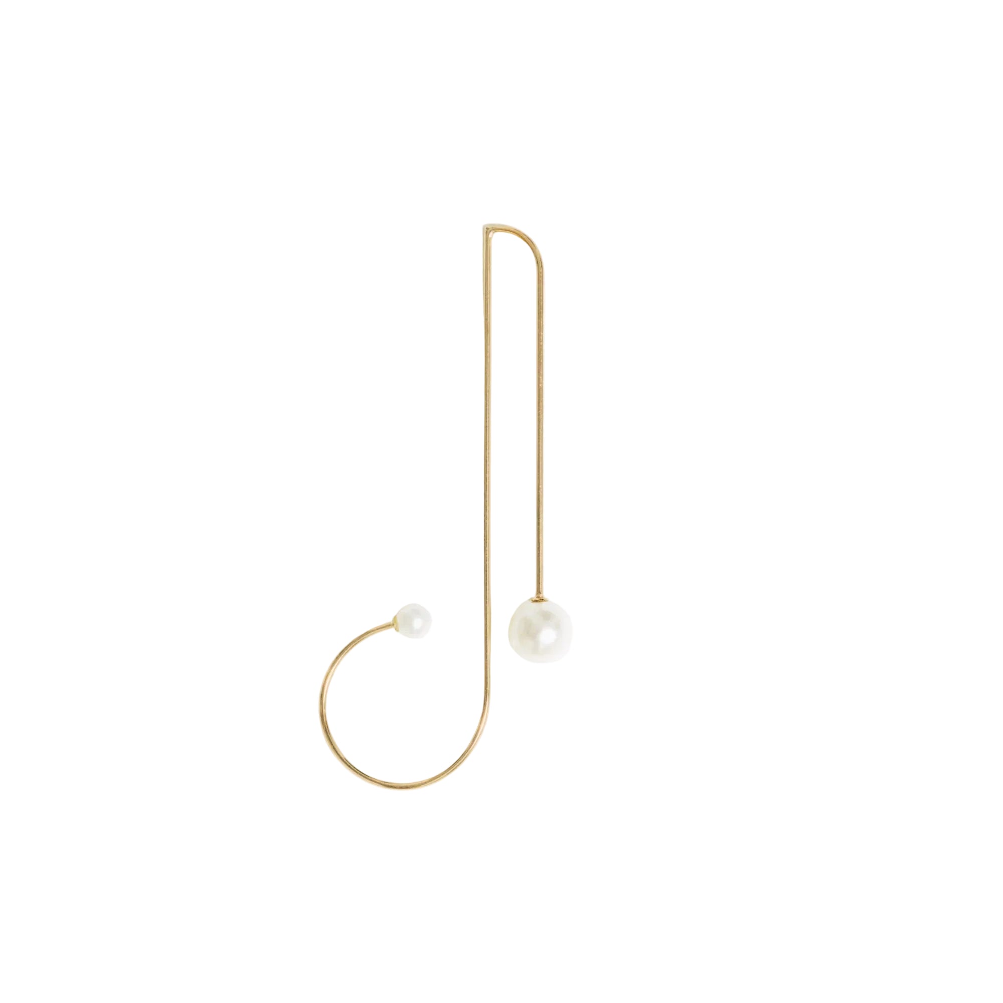 Yellow Gold and Pearl Mobile Chandelier Earring 11