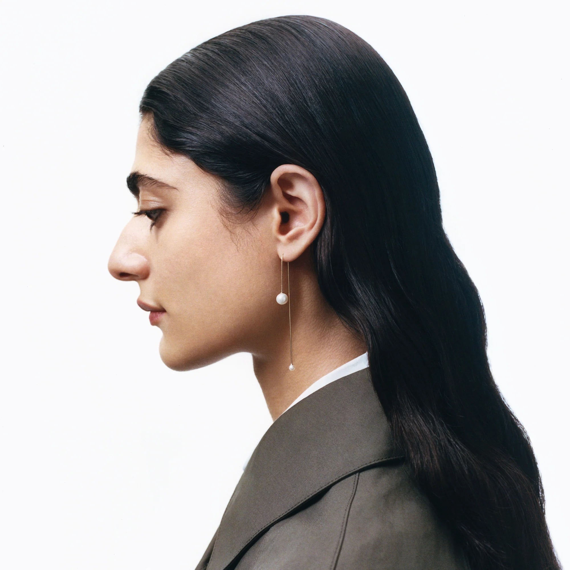 Yellow Gold and Pearl Mobile Chandelier Earring 7