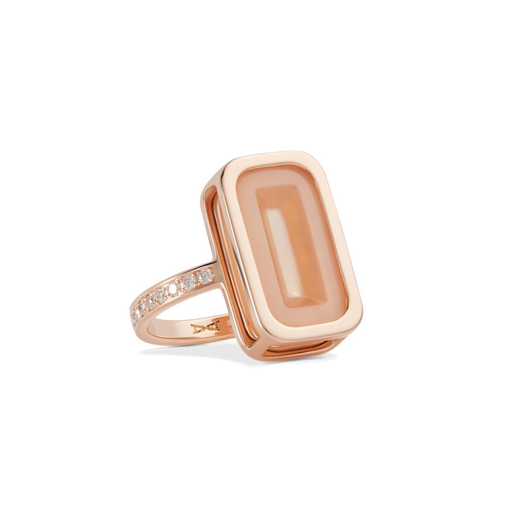 Orange Moonstone Pfefferminz Stoned Ring