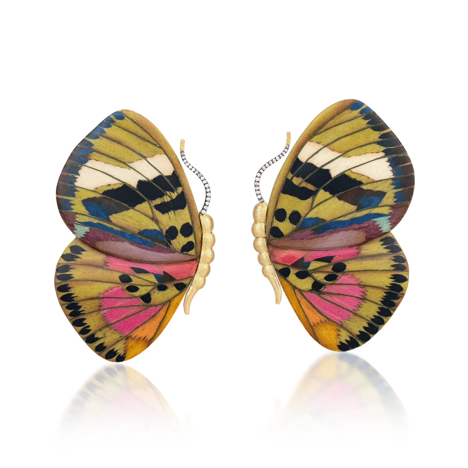 Butterfly Marquetry Earrings