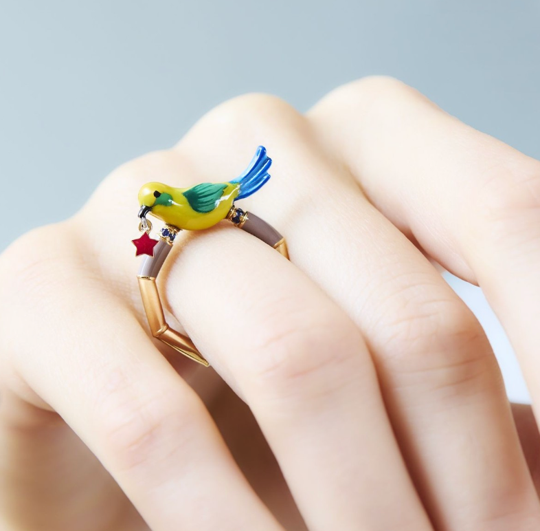The Bird Takes Flight Ring in Yellow Gold