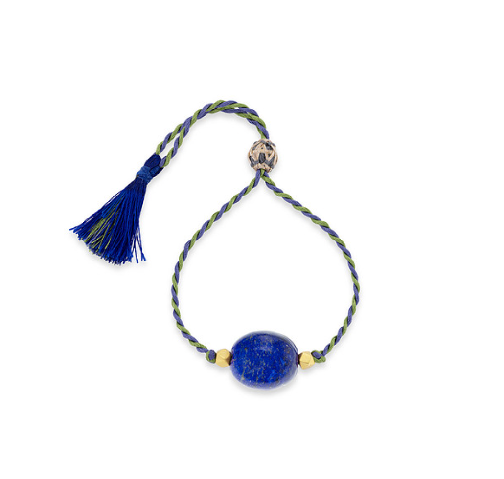 Lapis Snakefruit Cord Bracelet