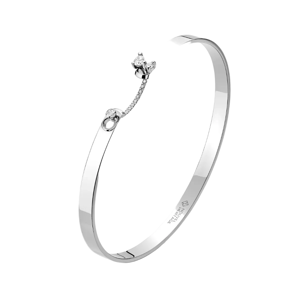 Cocktail Time Bangle in White Gold