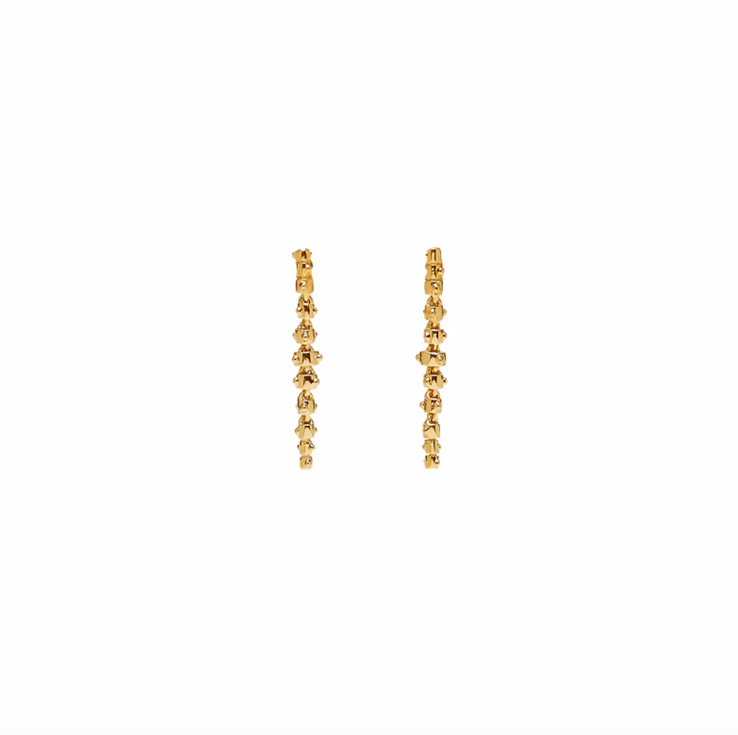Jali breeze flexible short earrings yellow gold