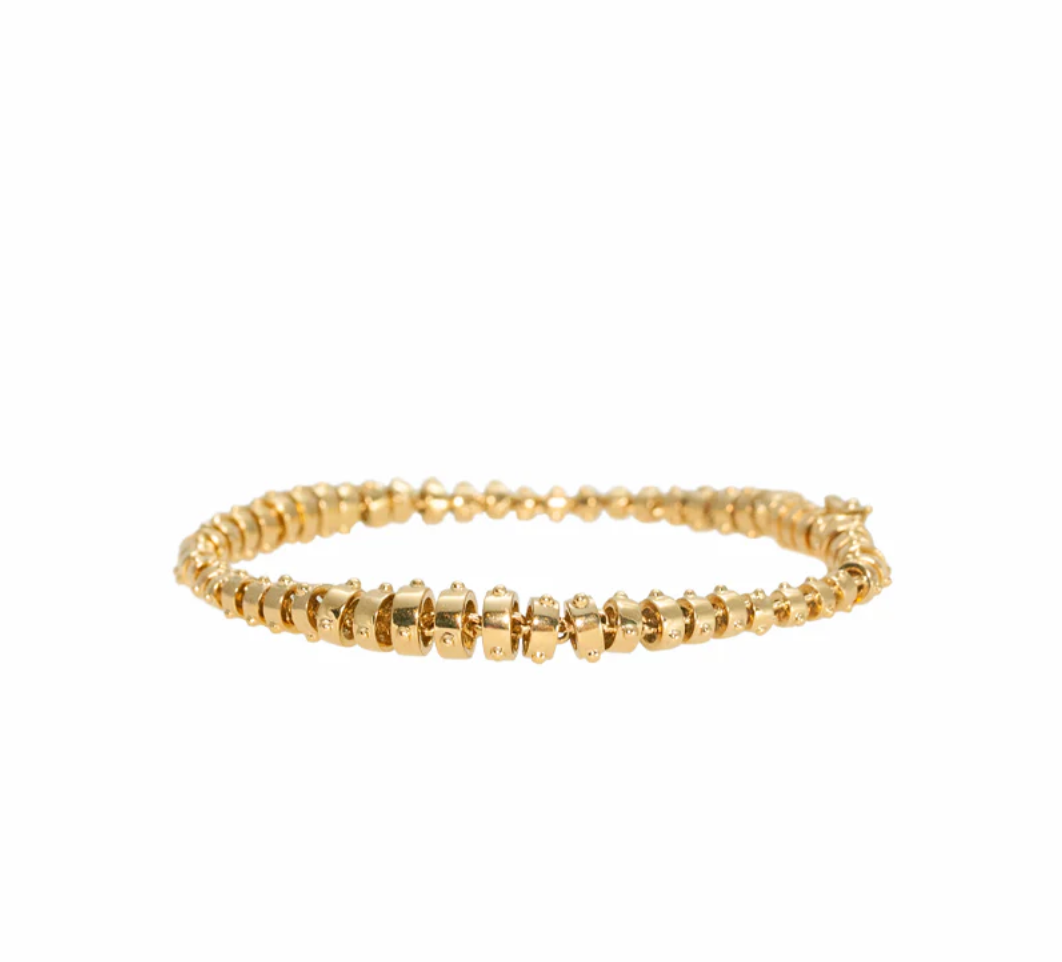Jali breeze flexible bracelet in yellow gold