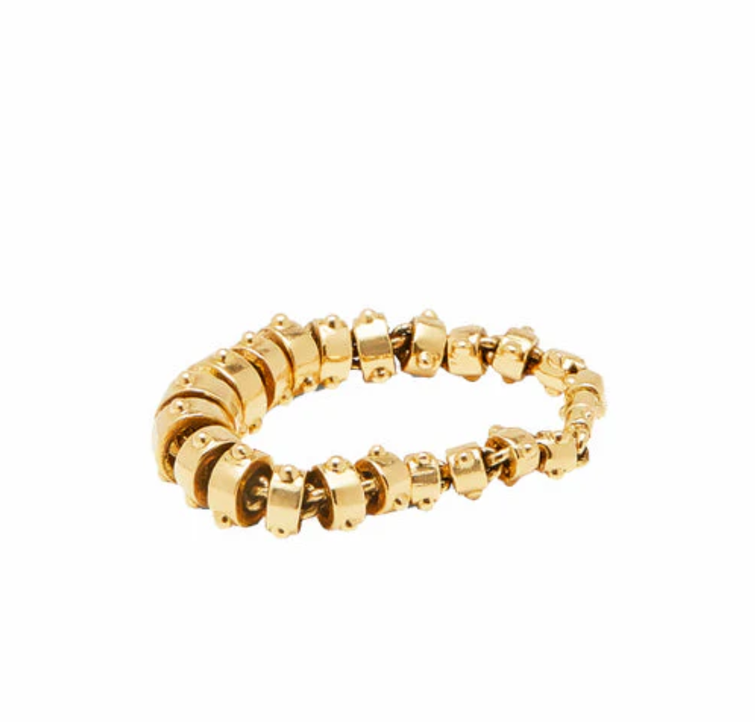 Jali Breeze Flexible Ring in Yellow Gold