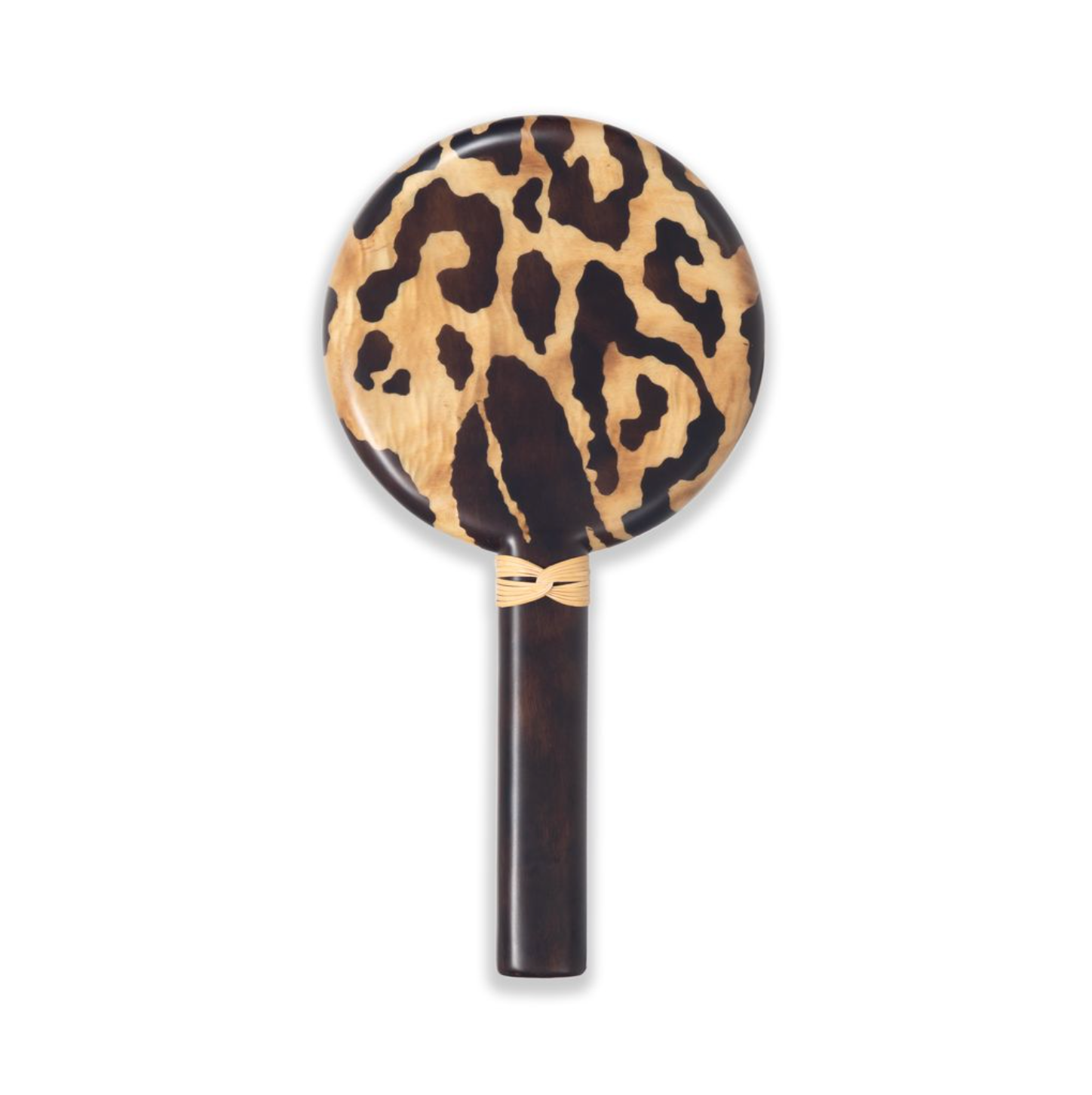 Leopard Marquetry Hand Mirror